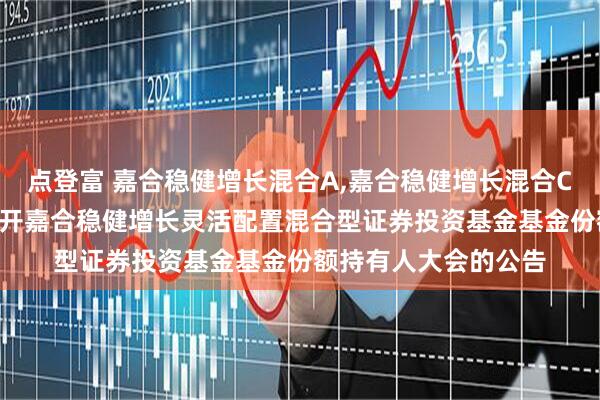 点登富 嘉合稳健增长混合A,嘉合稳健增长混合C: 关于以通讯方式召开嘉合稳健增长灵活配置混合型证券投资基金基金份额持有人大会的公告