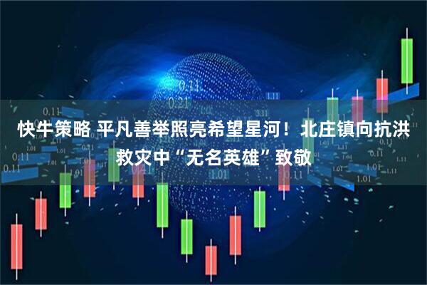 快牛策略 平凡善举照亮希望星河！北庄镇向抗洪救灾中“无名英雄”致敬